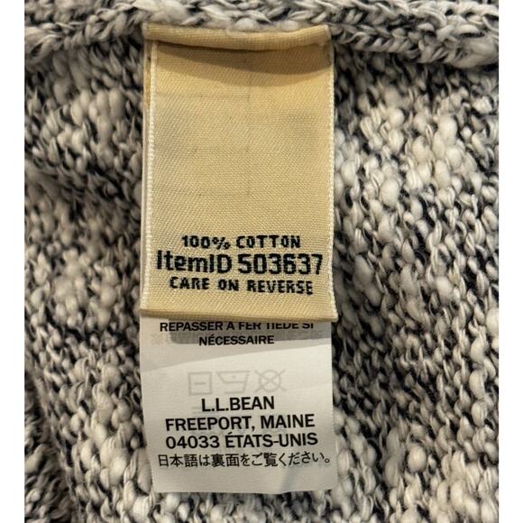 NWT L.L. Bean Cotton Ragg Sweater Open Cardigan Natural: Size Large - Picture 8 of 12